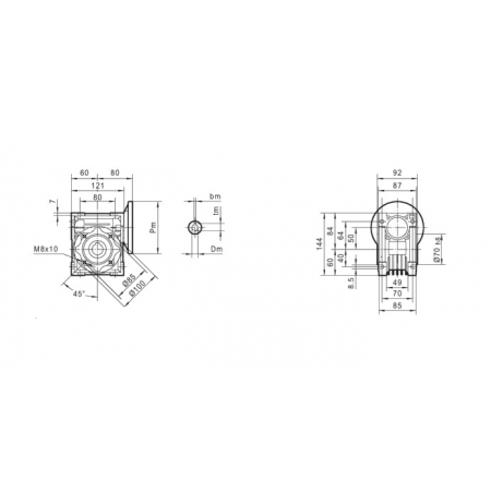 MOCNA PRZEKŁADNIA SILNIKA ELEKTRYCZNEGO 71B5 I=40